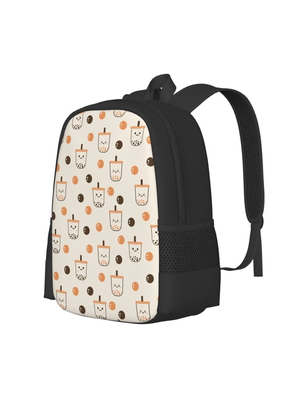 Boba Milk Tea Print Large Capacity Backpack,Travel Backpack,Laptop Bag,College School Rucksack Bag,for School, Travel & Outdoor Activities