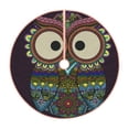 thumbnail image 1 of Fuzoiu Boho Owl Print Christmas Tree Skirt,Xmas Christmas Decorations,Xmas Tree Mat for Farmhouse Holiday New Years Home Party Decor Tree Rugs-30", 1 of 6