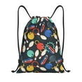 thumbnail image 1 of Fuzoiu Bowling Ball Print Drawstring Backpack for Gym, Travel, Yoga,Sports Sackpack String Bag for Women Men-Small, 1 of 6