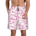 thumbnail image 1 of Fuzoiu Breast Cancer Ribbons Awareness Print Men's Beach Shorts,Men's Swim Trunks,Quick Dry Board Shorts with Pockets,Men's Bathing Suits for Surfing, Running, and Casual Wear-Large, 1 of 6