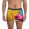 thumbnail image 1 of Fuzoiu Bright Pink Chair Print Men's Ultra Breathable Underwear,No Riding Up Boxer Briefs with ComfortFlexible Waistband-Small, 1 of 5