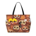 thumbnail image 1 of Fuzoiu Brown Owl Print Waterproof Beach Tote Bag for Women Girls with Zipper,Sandproof Pool Swim Bag,Large Capacity Beach Travel Bag for Pool Swim Travel Everyday, 1 of 7