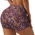 thumbnail image 1 of Fuzoiu Buffalo Plaid and Butterflys Print Women's Workout Shorts,Workout Biker Shorts Women,Exercise Fitness Shorts,Scrunch Short, Athletic Shorts for Gym Yoga Running Sport Active-Medium, 1 of 8