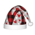 thumbnail image 1 of Fuzoiu Buffalo Plaid Love And Gnome Print Santa Hat Christmas Hat for kids,Santa Hats with Pompom, Unisex Xmas Holiday Hat for Christmas New Year Festive Party Supplies, 1 of 6