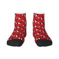 thumbnail image 1 of Fuzoiu Bulldog Red Print Adult Socks, Crew Moisture-wicking Socks, Unisex Cushion Crew Socks,Casual Sports Ankle Socks, 1 of 7