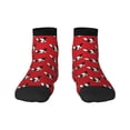 thumbnail image 1 of Fuzoiu Bulldog Red Print Adult Socks, Crew Moisture-wicking Socks, Unisex Cushion Crew Socks,Casual Sports Ankle Socks, 1 of 7