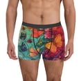 thumbnail image 1 of Fuzoiu Butterfly Flower Cascade Print Men's Ultra Breathable Underwear,No Riding Up Boxer Briefs with ComfortFlexible Waistband-X-Large, 1 of 5