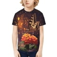 thumbnail image 1 of Fuzoiu Butterfly Sitting on a Flower Print Boys' Casual T-Shirt,Crewneck Undershirts,Boys Athletic Shirt,Short Sleeve T-Shirts for Outdoor Play, 1 of 7