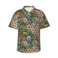 thumbnail image 1 of Fuzoiu Cactus 4 Print Hawaiian Shirt for Men, Summer Beach Casual Short Sleeve Button Down Shirts, Men’s Beach Summer Shirts with Pocket,XX-Large, 1 of 7