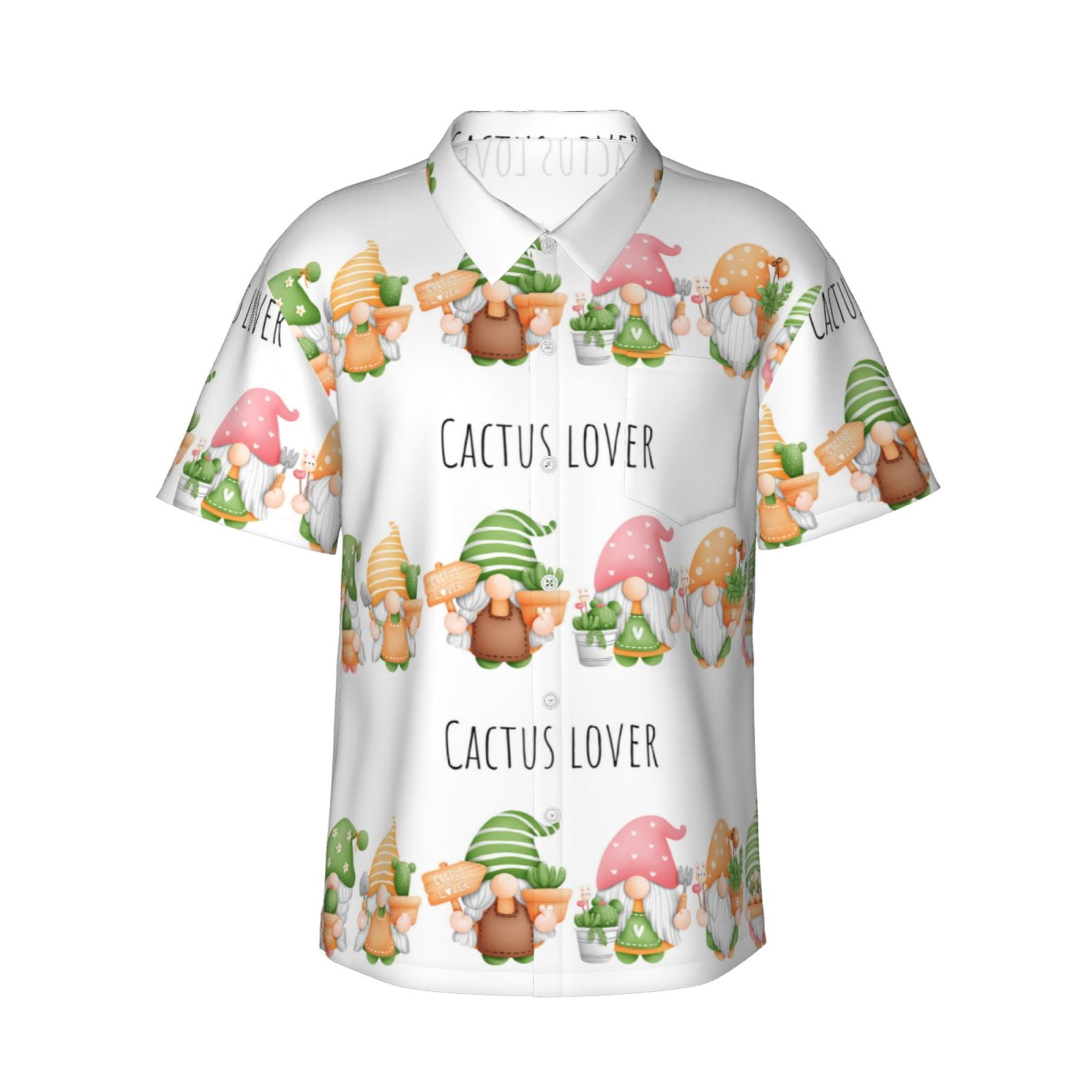 Men's Blue Hawaiian Shirt, Novelty Grenades & Guns Flower Button...
