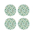 thumbnail image 1 of Fuzoiu Cactus Plants1 Print Leather Coasters Set,Drink Coasters Set of 4,for Tabletop Protection, Durable PVC Coasters,Home Décor and Housewarming Gift-Round Shape, 1 of 6