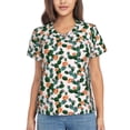 thumbnail image 1 of Fuzoiu Cactuses Print Women's Classic V-Neck T-Shirt, Short Sleeve V Neck Tees for Casual Everyday Wear,Casual Fit Tee,Summer Fashion Tops-3X-Large, 1 of 5