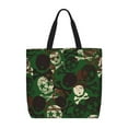 thumbnail image 1 of Fuzoiu Camouflage Skull Print Durable Tote Bag,Shoulder Bag with Zipper Closure,Casual Tote's Handbag,for Daily Use, Shopping, School, Work, 1 of 7