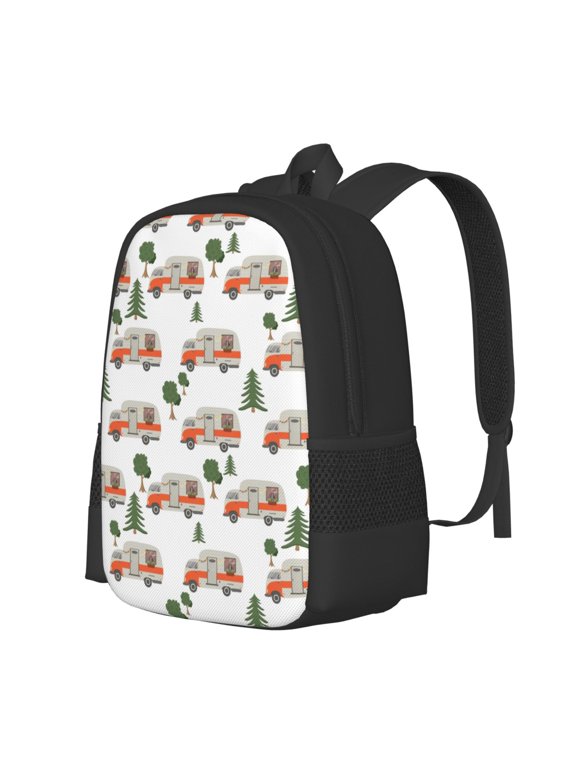 Camp Van Print Large Capacity Backpack,Travel Backpack,Laptop Bag,College School Rucksack Bag,for School, Travel & Outdoor Activities