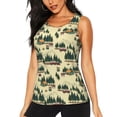 thumbnail image 1 of Fuzoiu Camping Caravan 1 Print Women's Workout Tank Top,Athletic Racerback Sports Tank,Tops Sleeveless Running Loose Fit Yoga Tops,Active Shirts for Yoga, Running, and Gym-Medium, 1 of 7