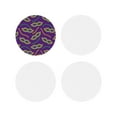 thumbnail image 1 of Fuzoiu Carnival Masks and Beads Print Leather Coasters Set,Drink Coasters Set of 4,for Tabletop Protection, Durable PVC Coasters,Home Décor and Housewarming Gift-Round Shape, 1 of 6