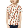 thumbnail image 1 of Fuzoiu Carrot Print Boys' Casual T-Shirt,Crewneck Undershirts,Boys Athletic Shirt,Short Sleeve T-Shirts for Outdoor Play, 1 of 7