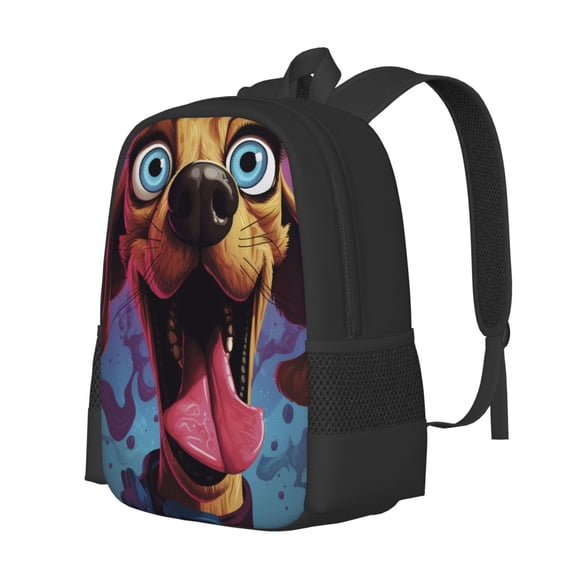 Fuzoiu Cartoon Big-Eyed Dog Print Large Capacity Backpack,Travel Backpack,Laptop Bag,College School Rucksack Bag,for School, Travel & Outdoor Activities