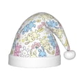 thumbnail image 1 of Fuzoiu Cartoon Bunny Print Santa Hat Christmas Hat for kids,Santa Hats with Pompom, Unisex Xmas Holiday Hat for Christmas New Year Festive Party Supplies, 1 of 6