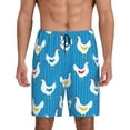 thumbnail image 1 of Fuzoiu Cartoon Chicken Print Pajama Shorts for Men, Men's Pajama Bottoms,Mens Lounge Sleepwear,Pajama Pants with Pocket-XX-Large, 1 of 6