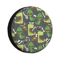 thumbnail image 1 of Fuzoiu Cartoon Dinosaurs Print Universal Spare Tire Cover with Buckle Strap, Waterproof Wheel Covers for Jeep, Trailer, RV, Truck and All Car-16 inch, 1 of 6