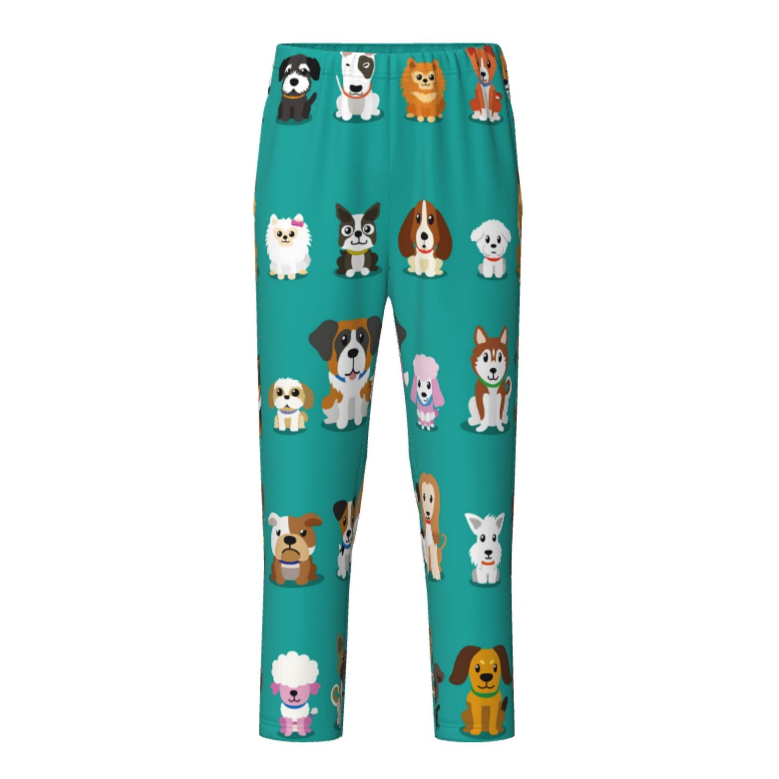 Fuzoiu Cartoon Dogs Print Teenagers' Pajama Pants,Lounge Pants with 2 ...