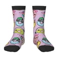 thumbnail image 1 of Fuzoiu Cartoon Donuts Print Kids Socks For Boys Girls,Grip Crew Socks with Non Slip,Lightweight Stretch Crew Socks,Toddlers Crew Boot Socks, 1 of 5