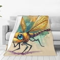thumbnail image 1 of Fuzoiu Cartoon Dragonfly Art Print Ultra-Soft Micro Fleece Blanket,All Seasons Flannel Throw, Lightweight Blanket for Bed, Sofa, Couch, Movie Night, Camping, and Travel-50"x40", 1 of 7