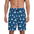 thumbnail image 1 of Fuzoiu Cartoon Geese With Xmas Print Pajama Shorts for Men, Men's Pajama Bottoms,Mens Lounge Sleepwear,Pajama Pants with Pocket-XX-Large, 1 of 1