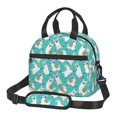 thumbnail image 1 of Fuzoiu Cartoon Llamas Print Insulated Lunch Bag for Women Men Large Reusable Lunch Box Adult Leakproof Portable Cooler Tote Bags for Work Picnic, 1 of 7