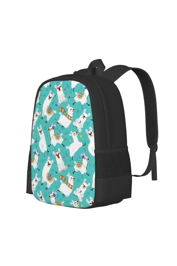 Cartoon Llamas Print Large Capacity Backpack,Travel Backpack,Laptop Bag,College School Rucksack Bag,for School, Travel & Outdoor Activities