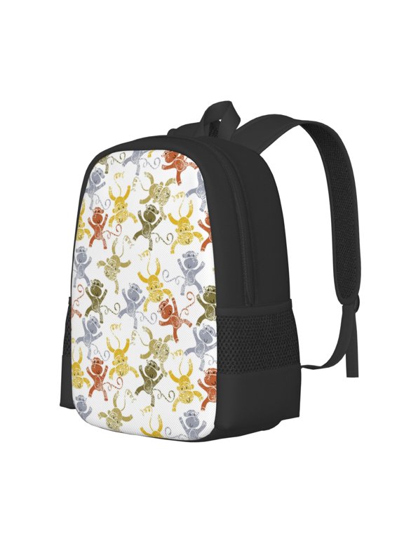 Cartoon Monkey Print Large Capacity Backpack,Travel Backpack,Laptop Bag,College School Rucksack Bag,for School, Travel & Outdoor Activities