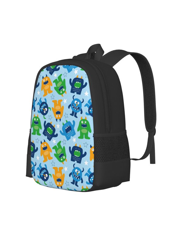 Cartoon Monster Print Large Capacity Backpack,Travel Backpack,Laptop Bag,College School Rucksack Bag,for School, Travel & Outdoor Activities