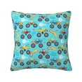 thumbnail image 1 of Fuzoiu Cartoon Monster Truck Print Square Pillow Cover,Hidden Zipper Design,Luxury Square Pillow Case, Throw Pillow,Couch Cushion-16"x16", 1 of 7