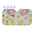 thumbnail image 1 of Fuzoiu Cartoon Owls Print Car Windshield Sunshade,Foldable Reflective Sun Visor,Windshield Sun Shade,UV Rays Sun Visor Shade,Auto Front Sun Shield Shade-Medium, 1 of 8