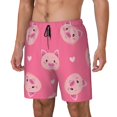 thumbnail image 1 of Fuzoiu Cartoon Pigs and Hearts Print Men's Swim Shorts,Quick-Dry Double-Layer Swim Trunks,Board Trunks,Beach Shorts Swimwear Bathing Suits-, 1 of 6