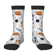 thumbnail image 1 of Fuzoiu Cartoon Planets Print Kids Socks For Boys Girls,Grip Crew Socks with Non Slip,Lightweight Stretch Crew Socks,Toddlers Crew Boot Socks, 1 of 5