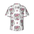 thumbnail image 1 of Fuzoiu Cartoon Poodle Dog Print Hawaiian Shirt for Men, Summer Beach Casual Short Sleeve Button Down Shirts, Men’s Beach Summer Shirts with Pocket,Small, 1 of 7