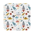 thumbnail image 1 of Fuzoiu Cartoon Space Print Leather Coasters Set,Drink Coasters Set of 6,for Tabletop Protection, Durable PVC Coasters,Home Décor and Housewarming Gift,Square, 1 of 7