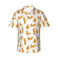 thumbnail image 1 of Fuzoiu Cartoon Squirrel Print Hawaiian Shirt for Men, Summer Beach Casual Short Sleeve Button Down Shirts, Men’s Beach Summer Shirts with Pocket,XX-Large, 1 of 7