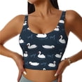 thumbnail image 1 of Fuzoiu Cartoon Swan Print Women's Sports Vest,U-Back Sports Tank,Gym Vests,Athletic Sleeveless Shirts,Exercise Undershirts,Yoga, Gym, and Dance Wear-Small, 1 of 8