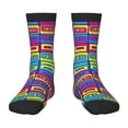 thumbnail image 1 of Fuzoiu Cassette Tapes Print Kids Socks For Boys Girls,Grip Crew Socks with Non Slip,Lightweight Stretch Crew Socks,Toddlers Crew Boot Socks, 1 of 5