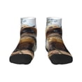 thumbnail image 1 of Fuzoiu Cat In Sun Hat Print Adult Socks, Crew Moisture-wicking Socks, Unisex Cushion Crew Socks,Casual Sports Ankle Socks, 1 of 7
