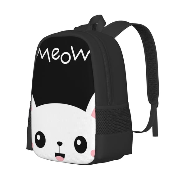 Fuzoiu Cat Meow Print Large Capacity Backpack,Travel Backpack,Laptop Bag,College School Rucksack Bag,for School, Travel & Outdoor Activities