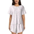 thumbnail image 1 of Fuzoiu Cat Paw Print Women's Short-Sleeved Pajama Set,Lounge Sleepwear Set,Womens Pajama Sets 2 Piece,Button-Up Top and Shorts with Pockets-4X-Large, 1 of 7