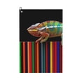 thumbnail image 1 of Fuzoiu Chameleon Panther On Colored Pencils Print Golf Towel, Microfiber Golf Towels for Golf Bags with Clip,16" x 24" Portable Golf Towel,Best Gifts for Father Men Golf Fan Golfer, 1 of 8