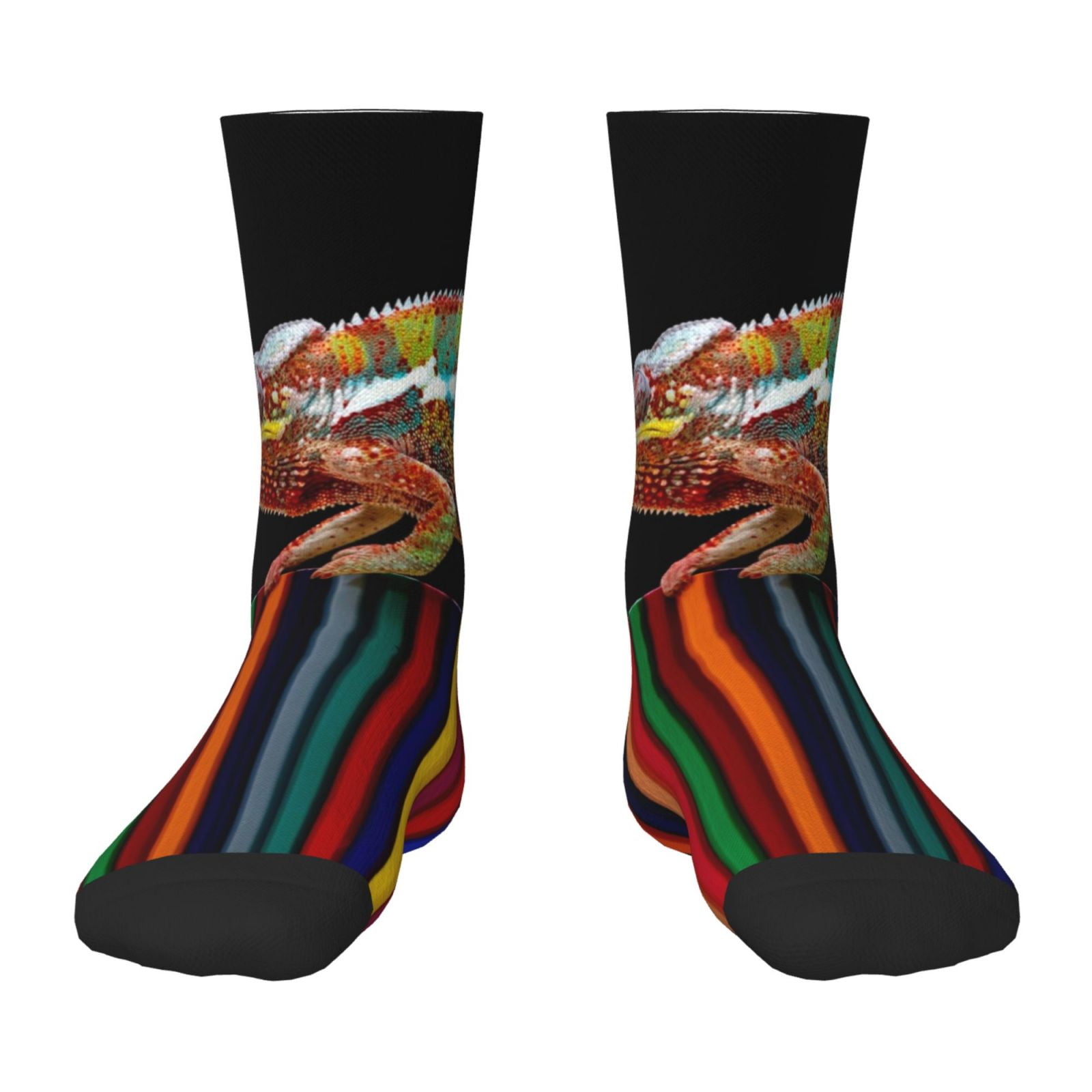 Fuzoiu Chameleon Panther On Colored Pencils Print Kids Socks For Boys ...