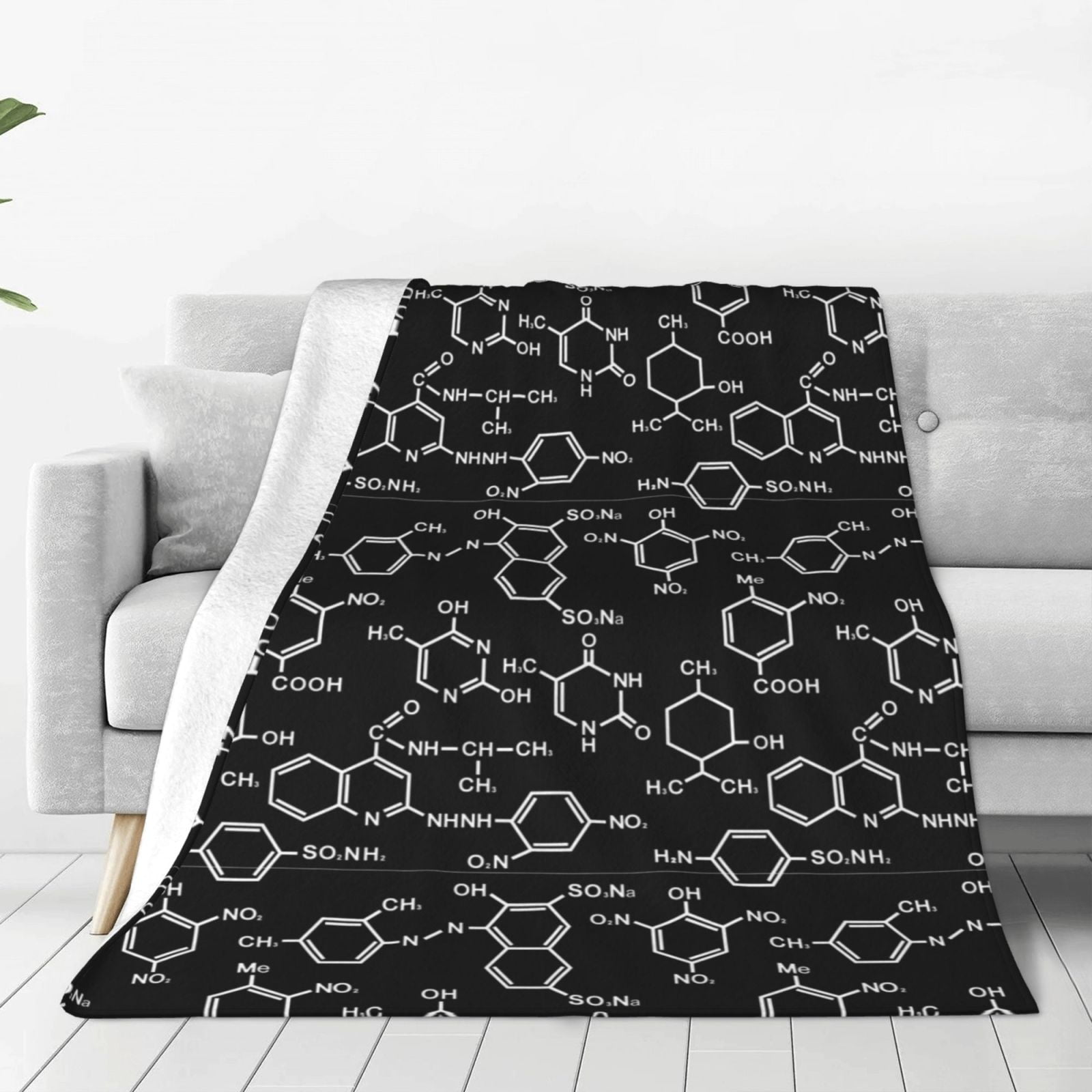 Chemistry Science Pattern Print Blanket