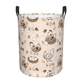 thumbnail image 1 of Fuzoiu Chicken With Floral Print Circular Hamper,Laundry Basket with Handle,Collapsible Laundry,Dirty Clothes Storage Basket,for Bedroom Bathroom Dorm Living Room-Medium, 1 of 6