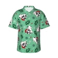 thumbnail image 1 of Fuzoiu Christmas French Bulldog Print Hawaiian Shirt for Men, Summer Beach Casual Short Sleeve Button Down Shirts, Men’s Beach Summer Shirts with Pocket,Large, 1 of 7